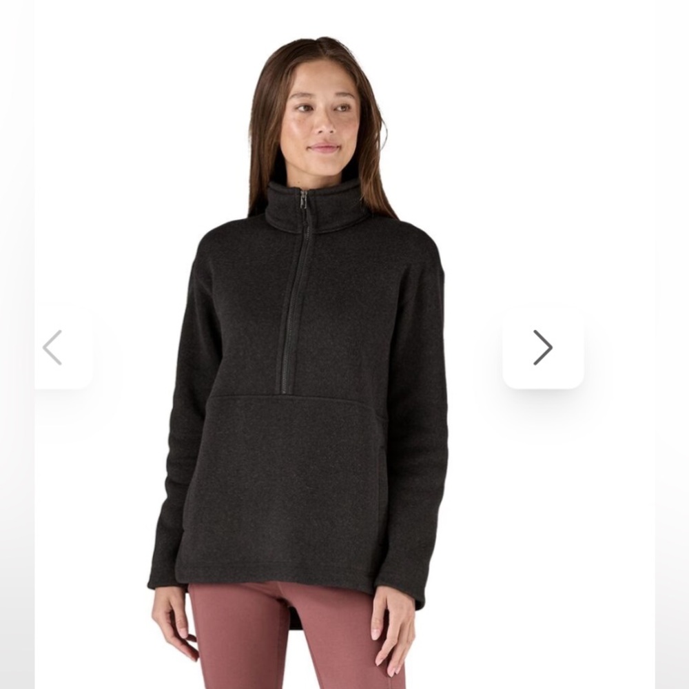 Patagonia better sweater relaxed pullover, black, S
